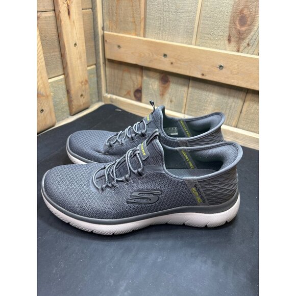 Skechers Slip-Ins Hands-Free Mens Sneakers Size 8 Gray Mesh Athletic Shoes - Picture 7 of 9